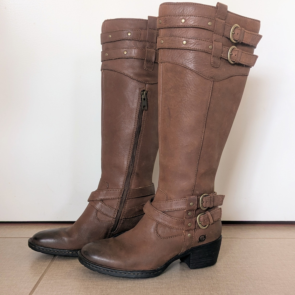 Born Tan Over the Knee Boots